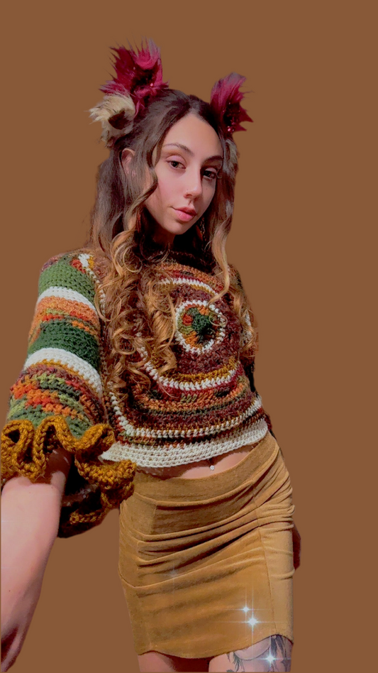 Eyes to Hear Cropped Sweater